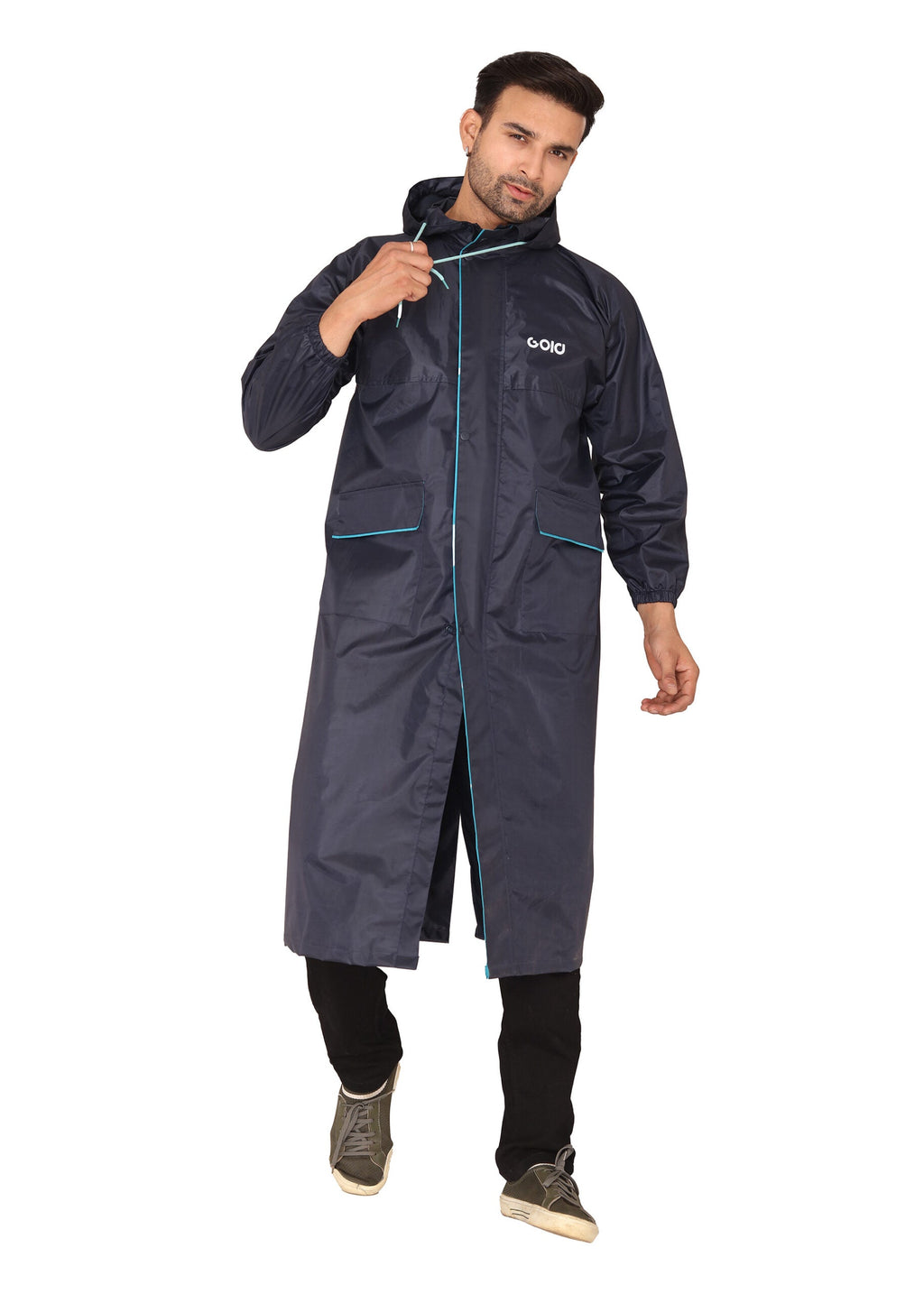 Blue Trench Coat Rainwear | ARP-38