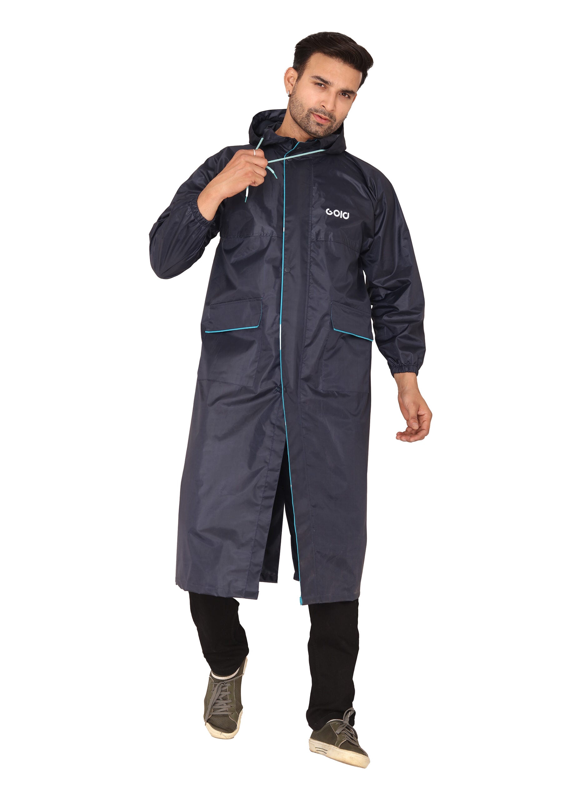 Blue Trench Coat Rainwear | ARP-38