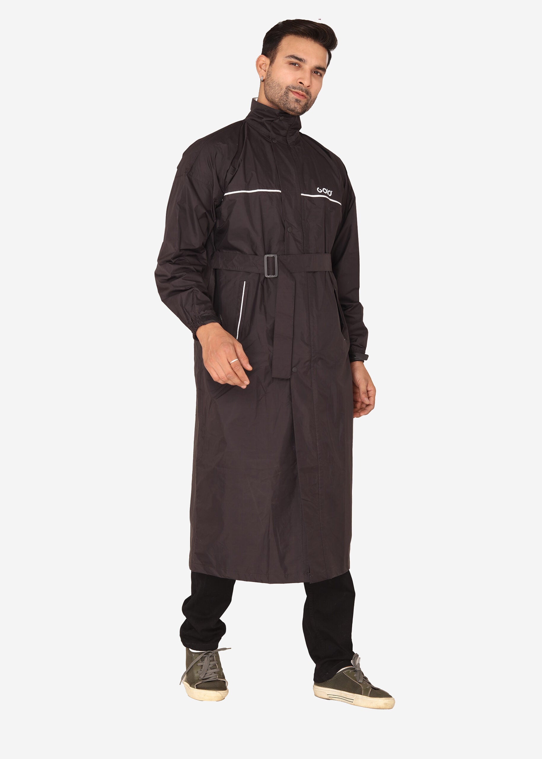 Black Trench Coat Rainwear | ARP-49