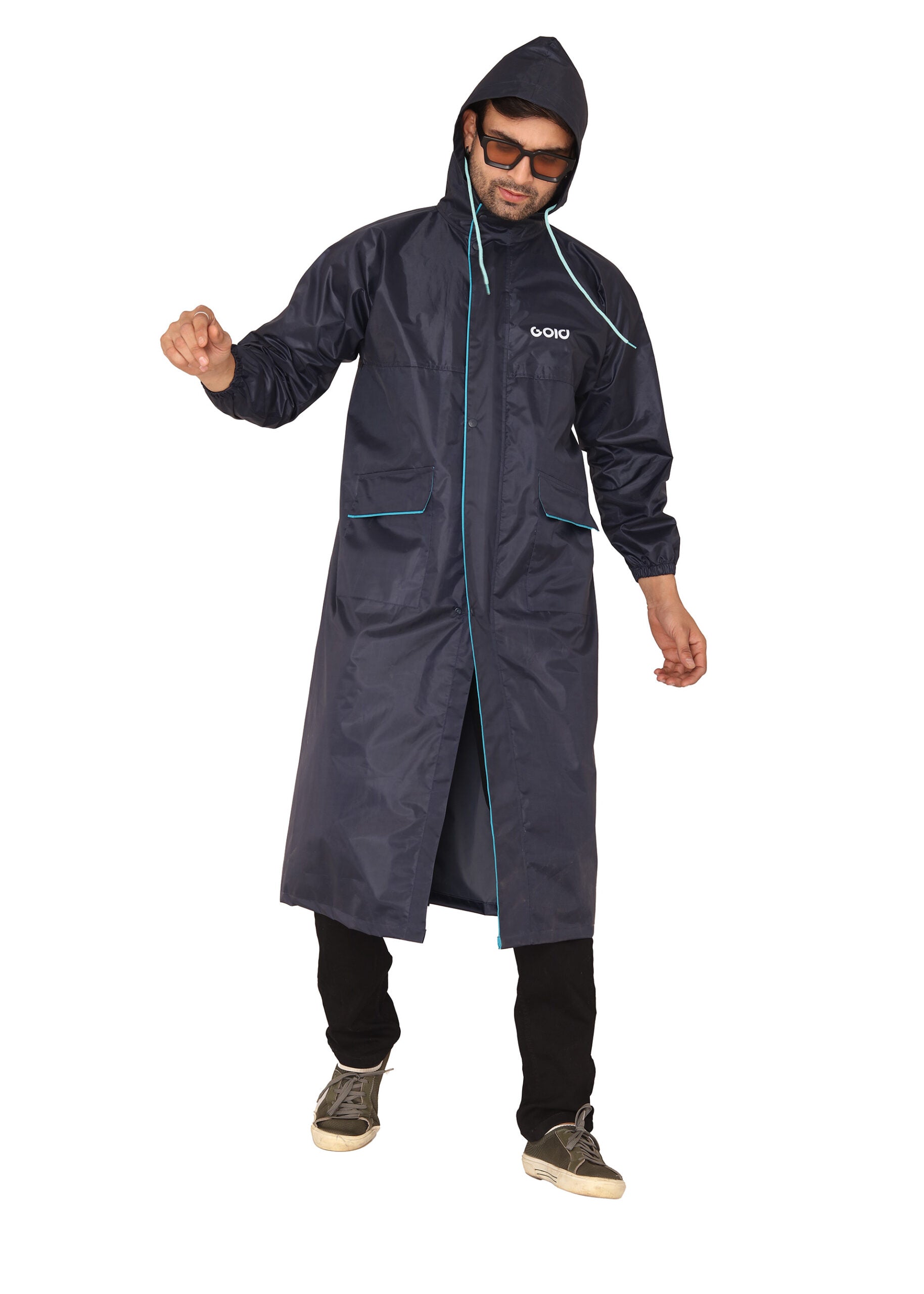 Blue Trench Coat Rainwear | ARP-38