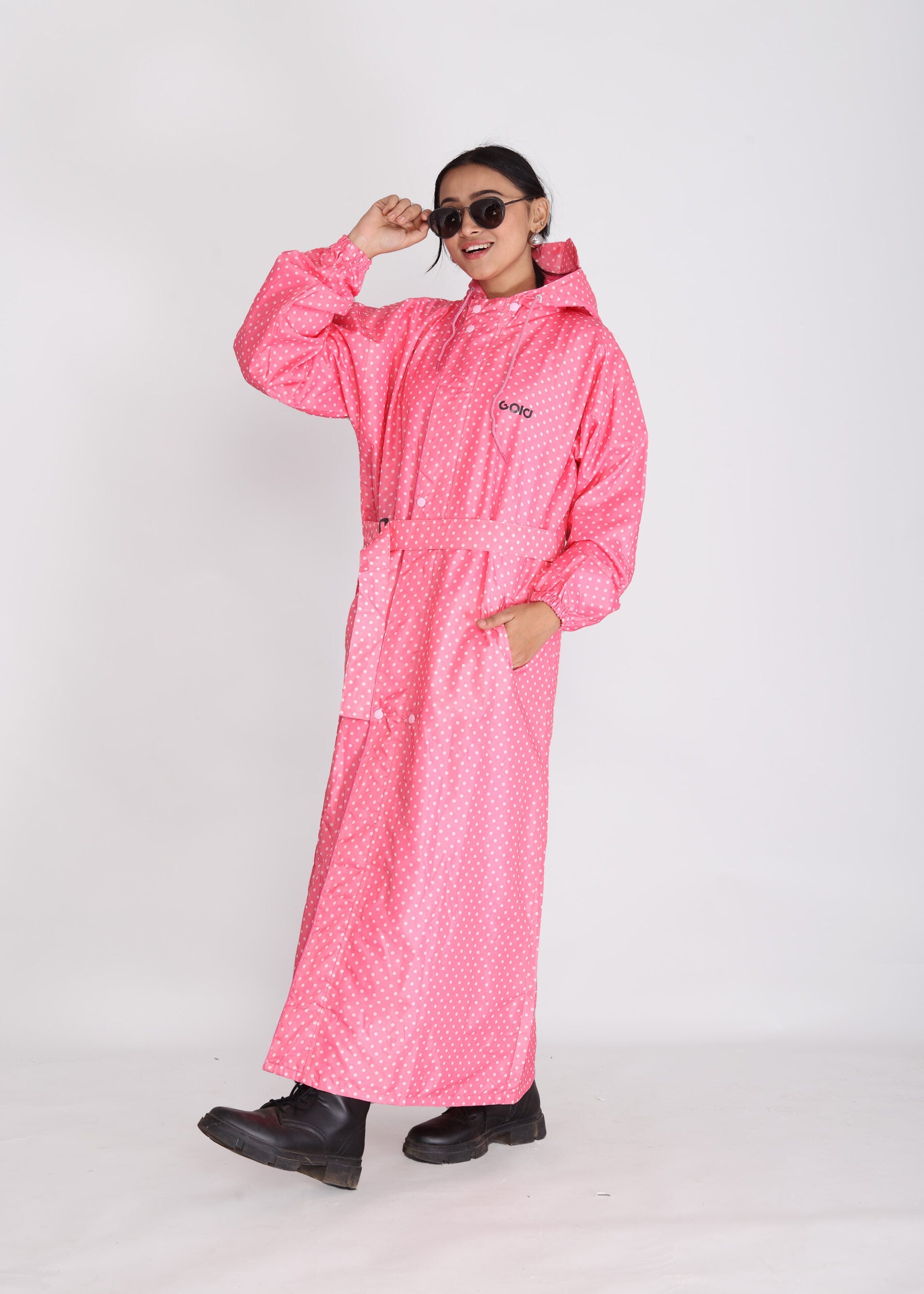 Pink Polka Dot Rainwear | GL-304