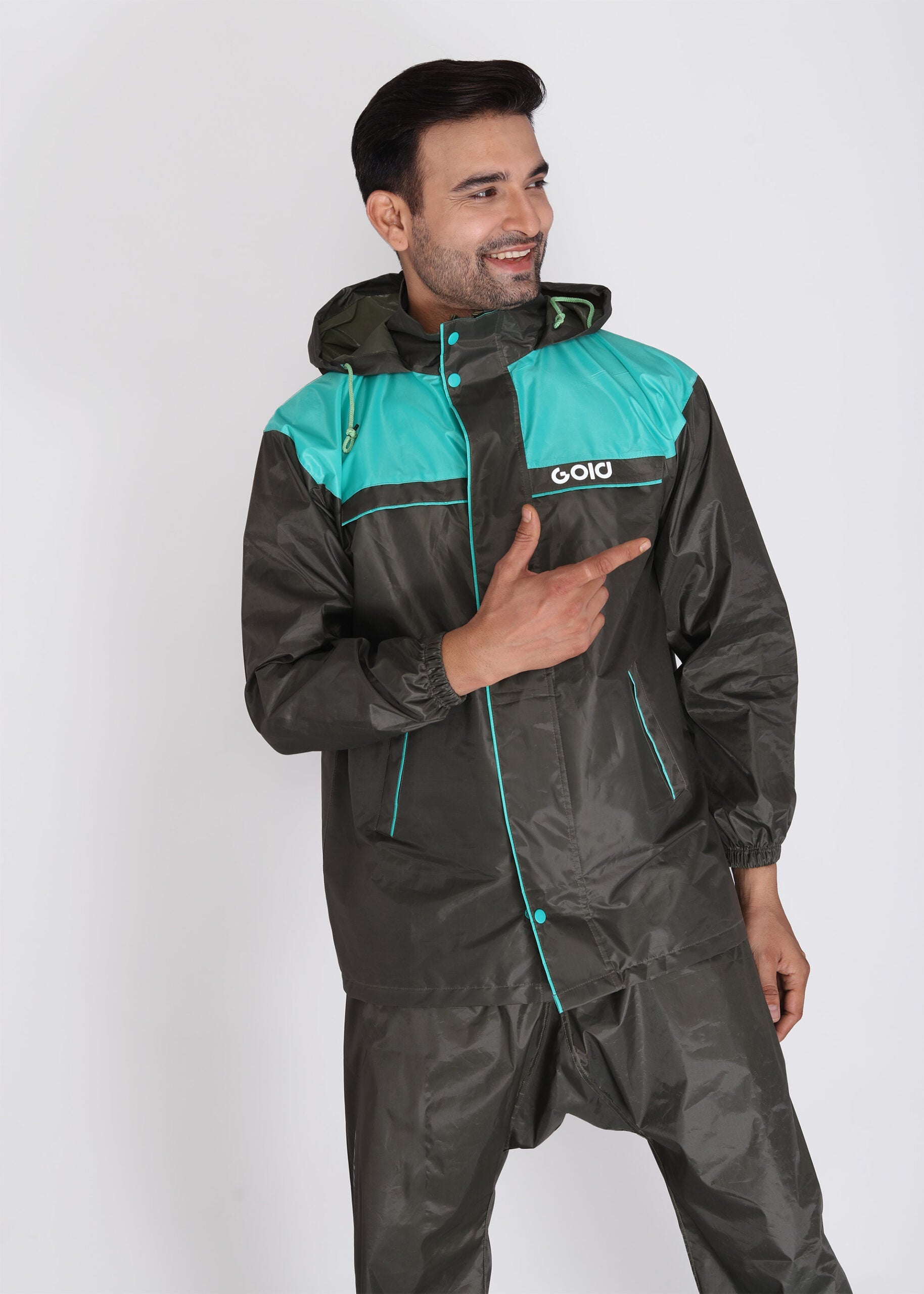 Aqua Charcoal Rainwear | ARP-29
