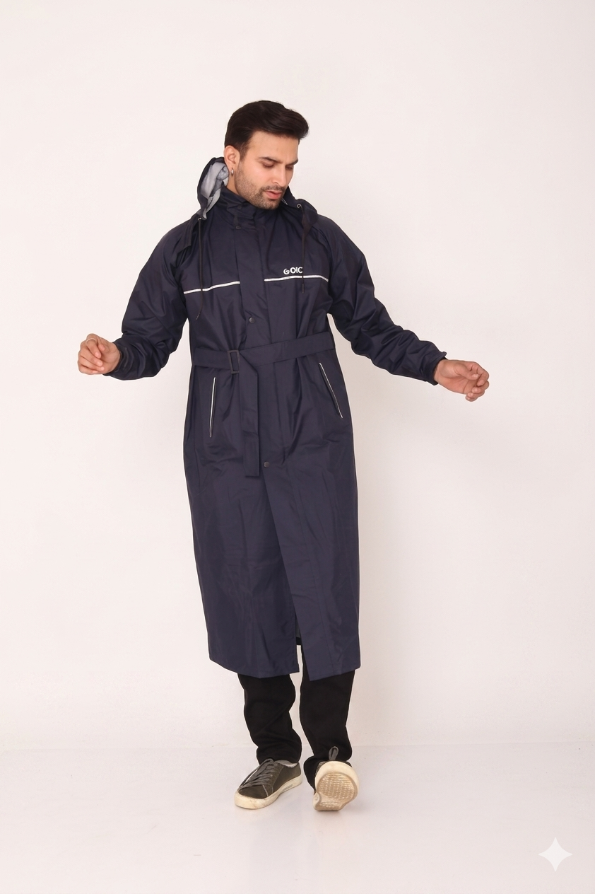 Black Trench Coat Rainwear | ARP-49