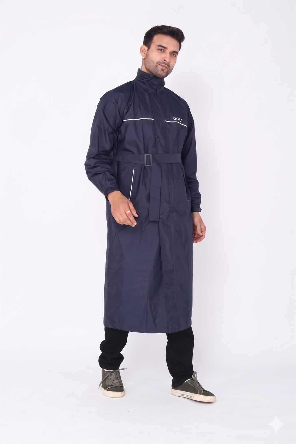 Black Trench Coat Rainwear | ARP-49