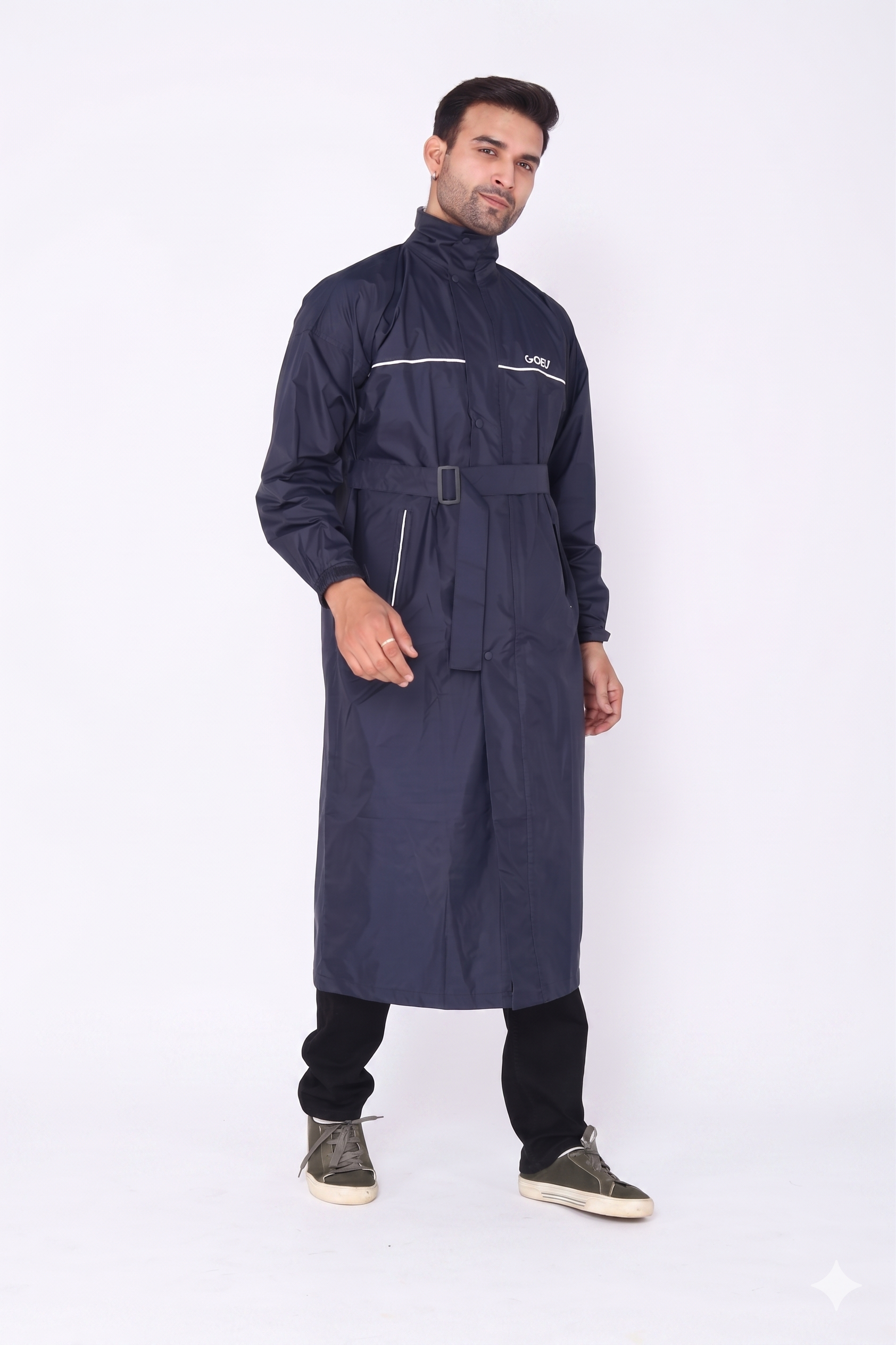 Black Trench Coat Rainwear | ARP-49