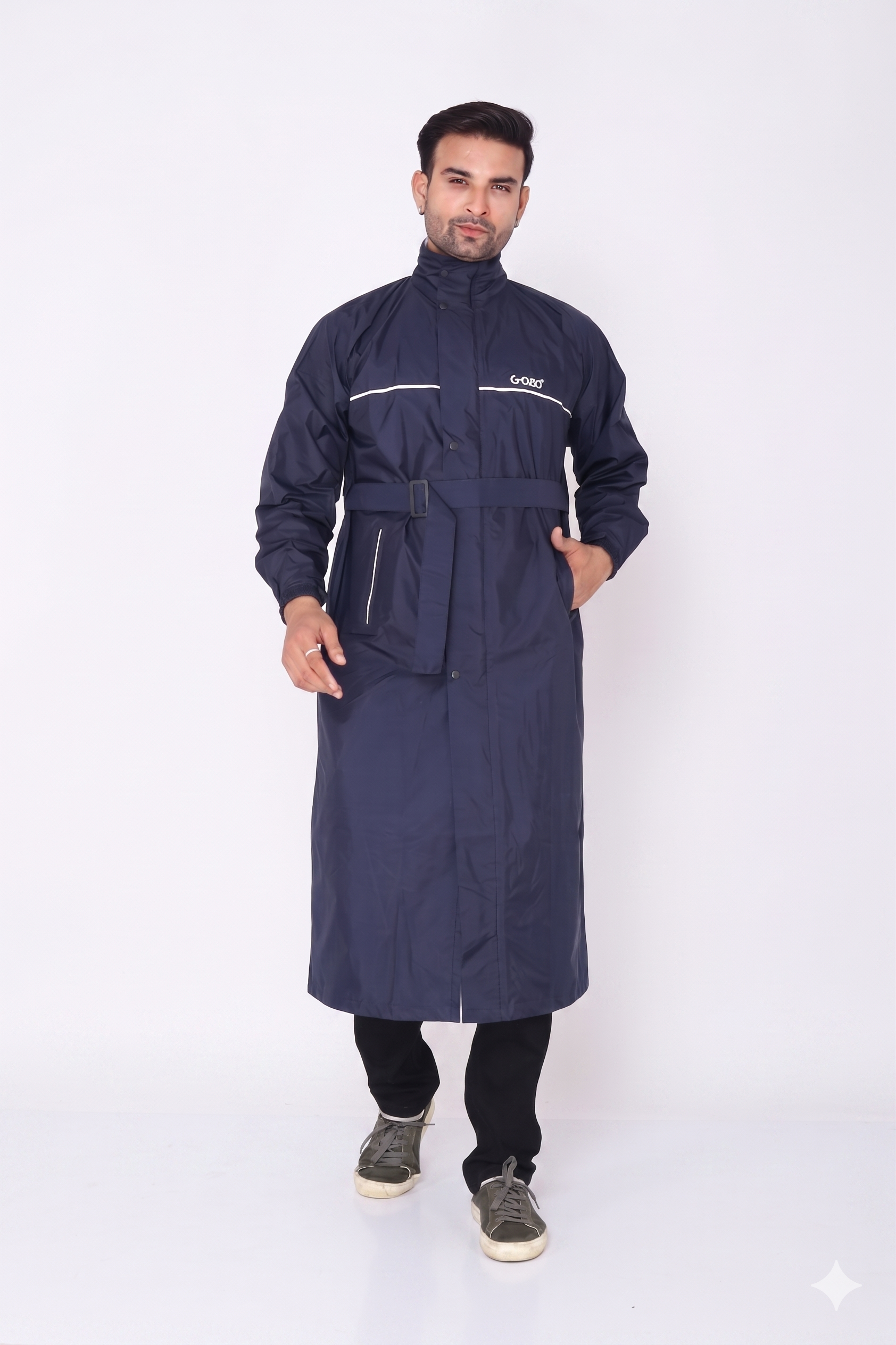 Black Trench Coat Rainwear | ARP-49