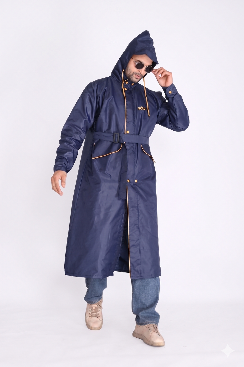 Purple Trench Coat Rainwear | MLC-201