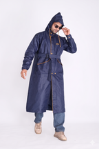 Purple Trench Coat Rainwear | MLC-201