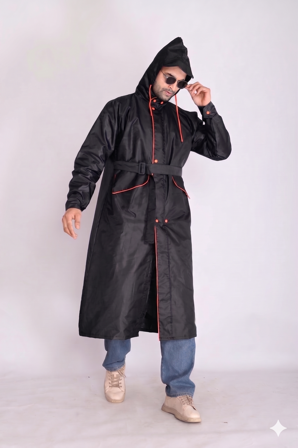 Purple Trench Coat Rainwear | MLC-201