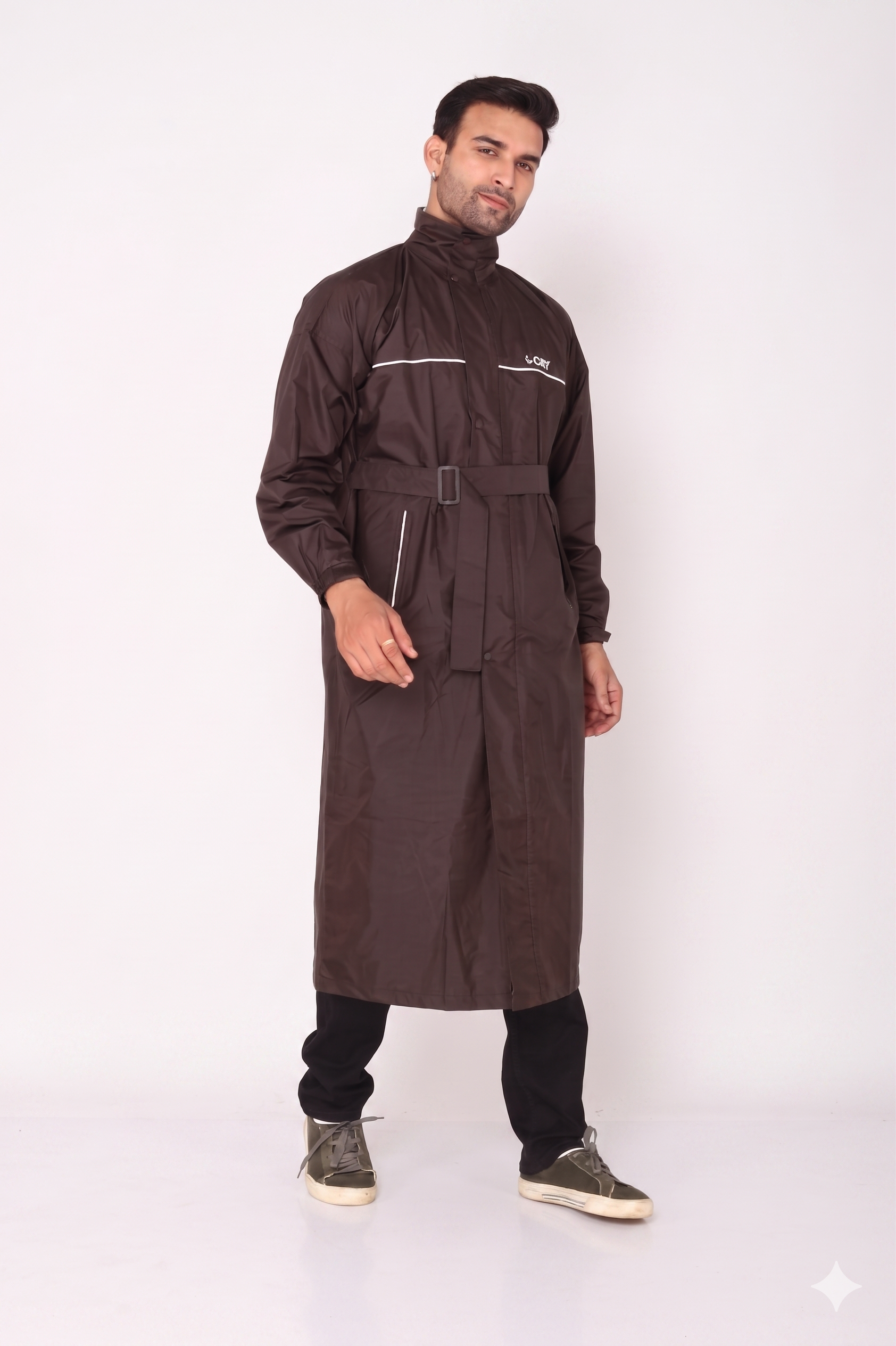 Black Trench Coat Rainwear | ARP-49
