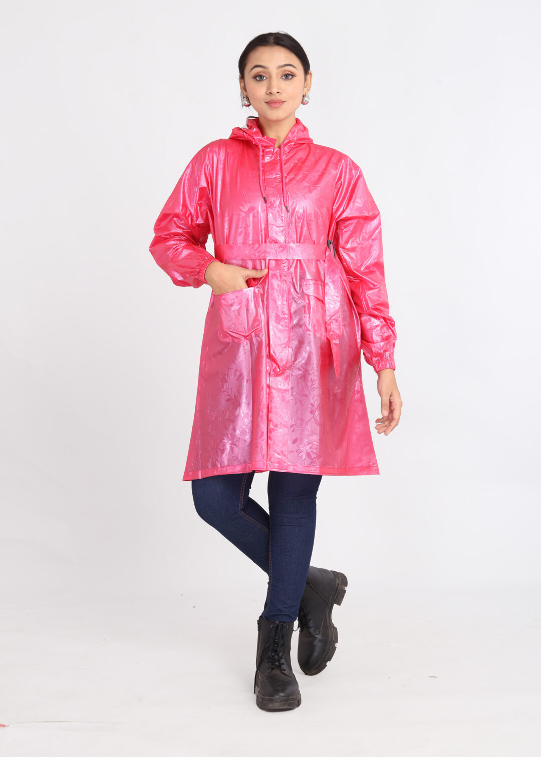 Pink Trench Coat Rainwear | BT-03