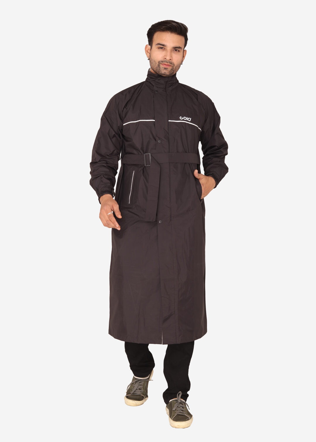 Black Trench Coat Rainwear | ARP-49